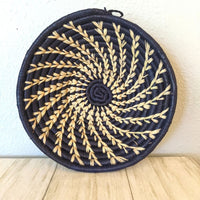 Handwoven Raffia Basket, circle