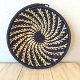 Handwoven Raffia Basket, circle