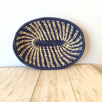 Handwoven Raffia Basket, oval