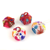 Hand-embroidered Globe Ornament