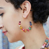 Kantha Graduated Hoop Earrings