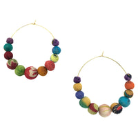 Kantha Graduated Hoop Earrings