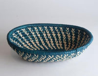 Handwoven Raffia Basket, oval